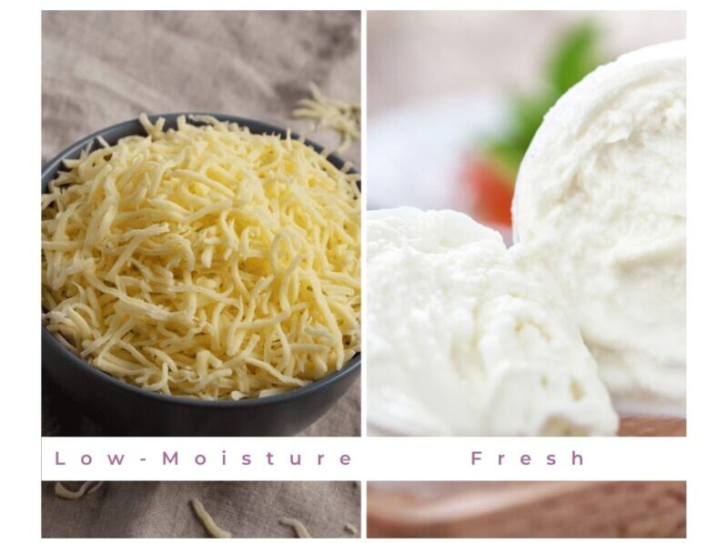 Low-Moisture vs Fresh Mozzarella