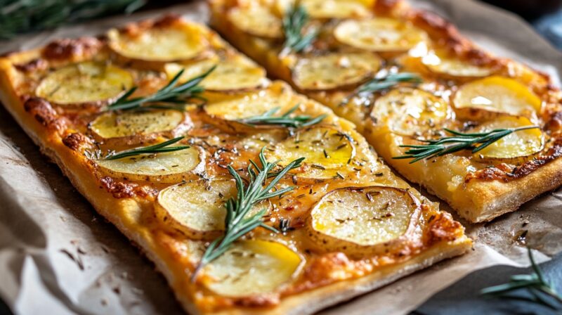 Baking and Serving - Potato Pizza for Vegans