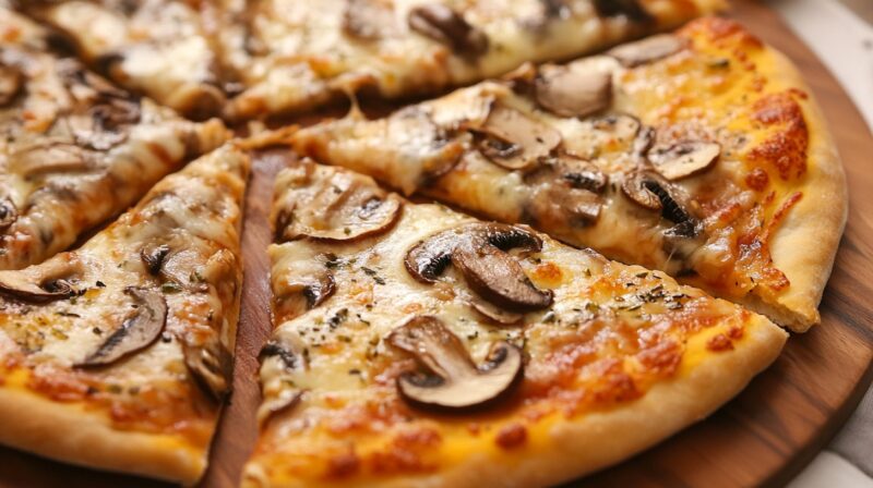 Cooking and Baking Pizza - Mushroom Delight