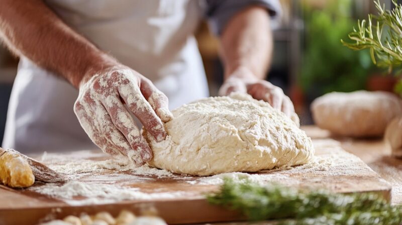 Preparing the Dough - for beer pizza