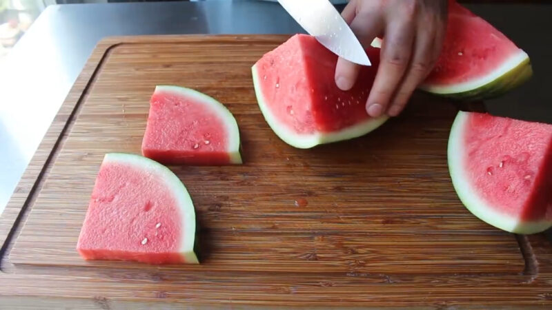 Preparing the Watermelon Base