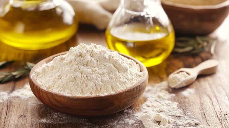 The Role of Fats - Olive oil and flour for pizza