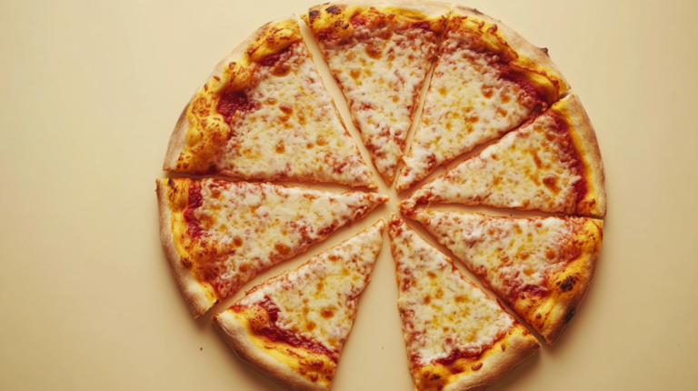 A Freshly Baked Gluten-Free Pizza Cut Into Eight Slices